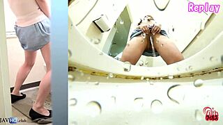 Cute Japanese Babe Pees In Public Toilet With Close-Up Spying 😍