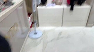 Masturbating in the store's changing room while trying on new underwear.