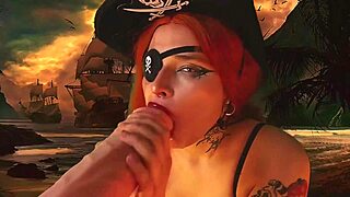 Pirate girl moans,