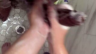 Hot Curios 18 Year Old Teen Enjoys Cleaning Stepbrother Monster Cock