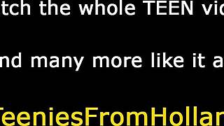 וואו, טינאייזרית 18+ בסקס משולש משתוללת עם ריסוס זרע!