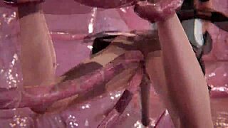 йо, глянь, Тифа Локхарт получает кремпай от щупалец в 3D фантазии!