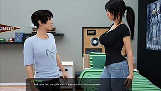 Boris tvrdne při sledování starší nevlastní sestry v Milfy City v0.6e