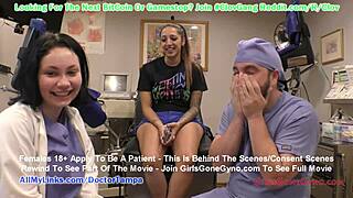 Студентка-латина Stefania Mafra проходит обязательный студенческий осмотр