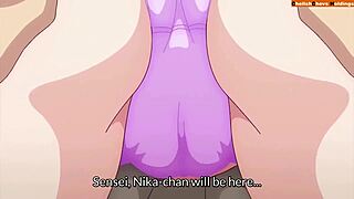 年轻Mihitsu在动漫第一集探索狂野女上位骑乘