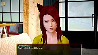 REDHEAD TEEN rides hard in MY NEW FAMILY game 389