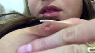 skinny teen blonde plays belly fetish webcam solo skinny homemade tease