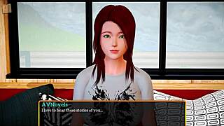 REDHEAD TEEN rides hard in MY NEW FAMILY game 389