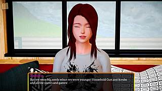 REDHEAD TEEN rides hard in MY NEW FAMILY game 389