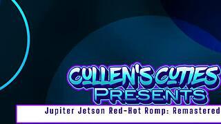jupiter jetson teases with deepthroat blowjob and cum-covered tits