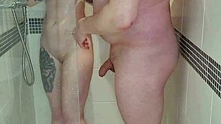 shower time turns wild with sammie flashing her wet pussy