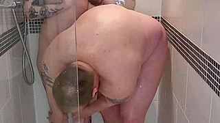 shower time turns wild with sammie flashing her wet pussy