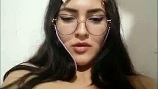 wanna chat with this sexy big tit teen in glasses?