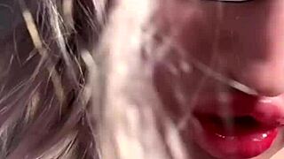 big lips long tongue lipstick gloss dirty talk cuck joi 😍💋🔥