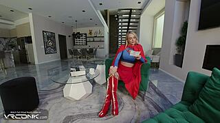 VR Busty Blonde Supergirl in Heels Fucks Hard in DC Comics Cosplay Parody!