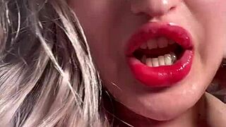 big lips long tongue lipstick gloss dirty talk cuck joi 😍💋🔥