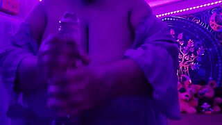 Worship this plump purple bbw with huge natural tits!