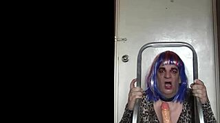 Bisexual Crossdresser Assfucks Dildo Toys Ass to Mouth Homemade