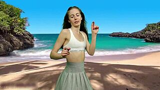 no panties under her beach skirt just wait for that wind to blow
