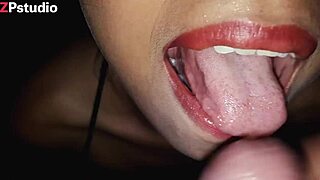 mi sexy susy gulps loads of cum after her tasty blowjob