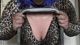 Bisexual Crossdresser Assfucks Dildo Toys Ass to Mouth Homemade