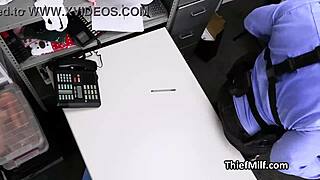 Lubed Curvy Cougar Thief Fucked Hard With Her Stolen Oil In Office
