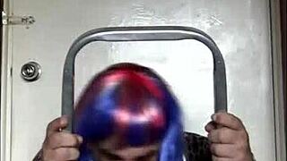 Bisexual Crossdresser Assfucks Dildo Toys Ass to Mouth Homemade