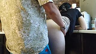 pov closeup doggystyle with dripping wet teacher wife pussy