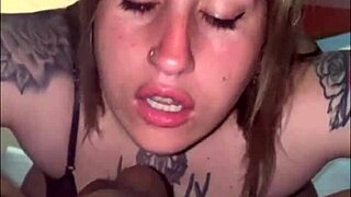 The insatiable Latina slut deepthroats massive cock craving every thick cum load down her throat