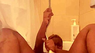 wanna see this cute black teen shower pussy play all wet n drippin? 💧😏