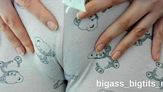 See my fat camel toe bulging while I finger myself in pajamas?