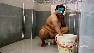 Big Boob Aunty Gets Horny Bathing in Shower with Massive Tits and Ass