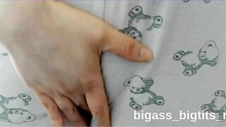 See my fat camel toe bulging while I finger myself in pajamas?