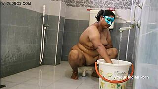 Big Boob Aunty Gets Horny Bathing in Shower with Massive Tits and Ass