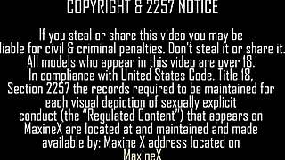 Maxine X dances then rides stunt cock's monster in club.
