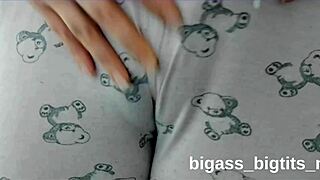 See my fat camel toe bulging while I finger myself in pajamas?