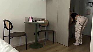 Man sharing hotel room with sexy stepsister gets too tempting fast