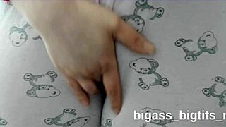 See my fat camel toe bulging while I finger myself in pajamas?