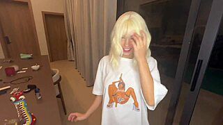 i finally get this hot blonde's tight pussy under the grass and fuck her senseless