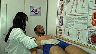 nurse gets super horny seein patient's huge erection and begs for rough slutty fuck