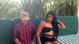 i convince horny couple molly smith for wild threesome