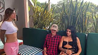i convince horny couple molly smith for wild threesome