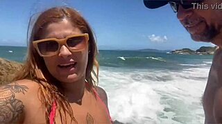 😏 sucking that huge cock on the beach while everyone stares at us exhibitionists 😈