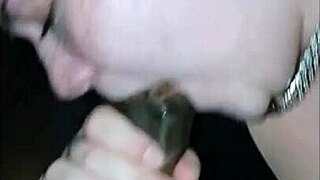 Young lady's lips wrap tight around huge dick before massive facial blast
