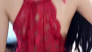 lucky sub gets handjob cumshot on small tits no insert