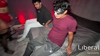 amateur mexican swingers with big tits start their first couple swap in a steamy homemade interview