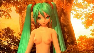 hatsune miku reveals full nude mod in velvet arabesque project diva