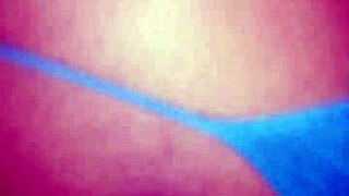 venezolana colombiana bends over for rough pussy fuck while watching tv