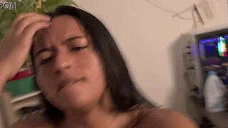 Mishell's so desperate for cock she'll hunt down the biggest one around!