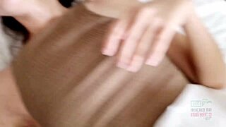 skinny veracruz teen's tight pussy squirts with creampie overload
